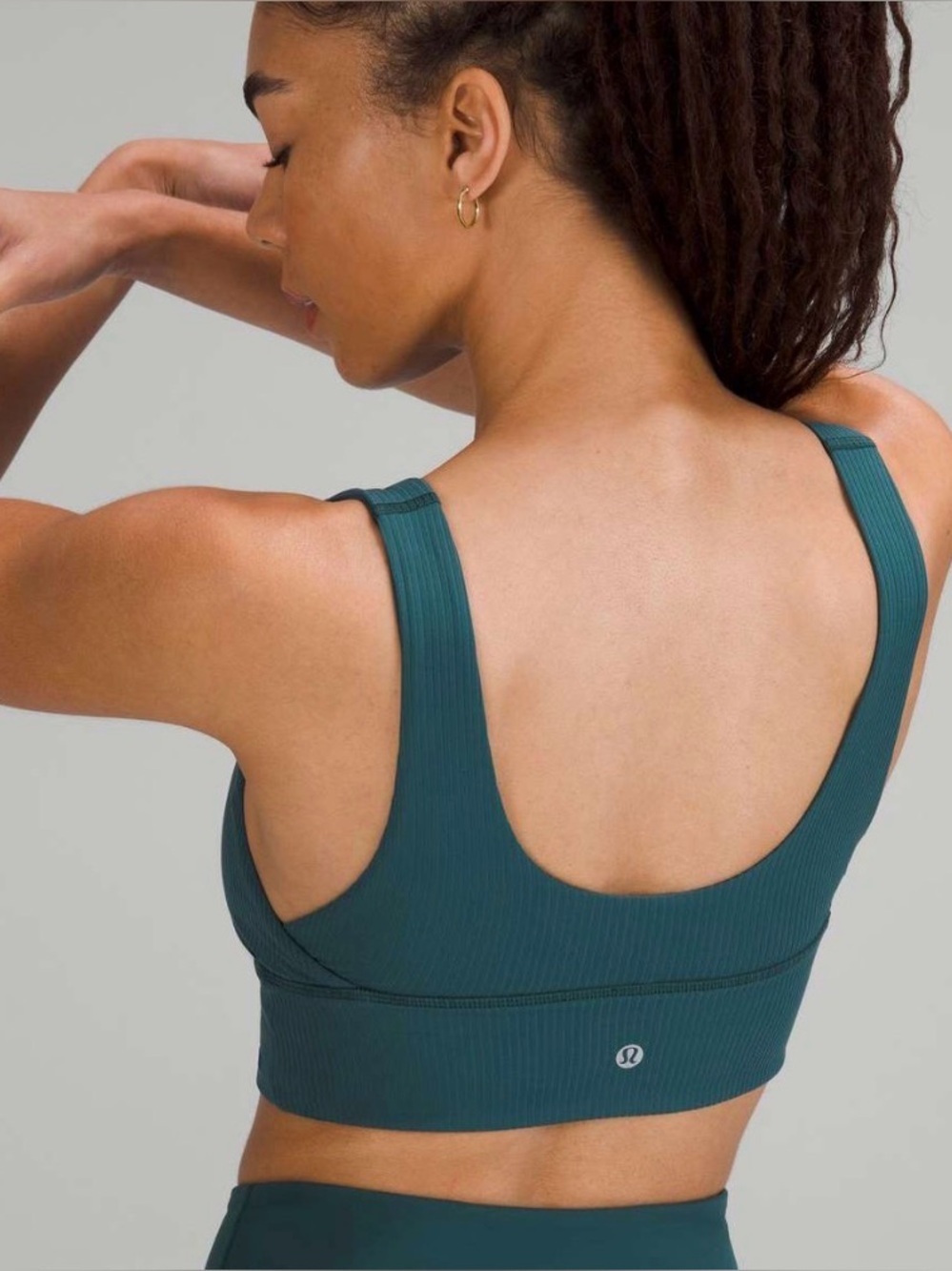 Lululemon Align Ribbed Bra *Light Support C/D Cup Green Jasper size 4 - Picture 4 of 9